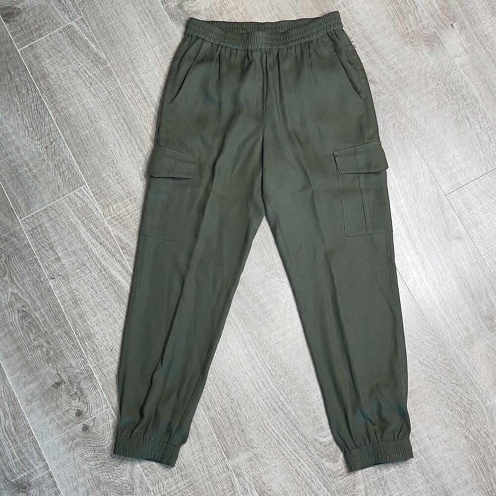 BCBGMAXAZRIA Dark Olive Green Cian Cargo Jogger Pants Women’s Size XS - Picture 6 of 13